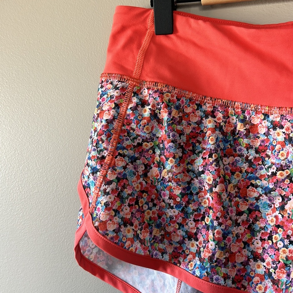 Lululemon Speed Short 2.5” Size 6 Prism‎ Petal Multi/Aromic Red (Coral) - Picture 3 of 10